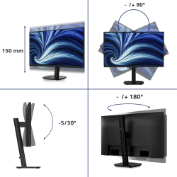 Монiтор 27" Philips 27B2N3500/00 Black - Картинка 4