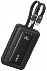 Портативний зарядний пристрій Anker Zolo - 20000 mAh 45W Built-In Dual USB-C Cables Black (A110MH12) - Картинка 2