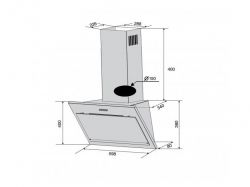 Вытяжка Ventolux FIORE 60 WH (750) PB - Картинка 2