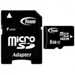  '  `i MicroSDHC 8GB Class 4 Team + SD-adapter (TUSDH8GCL403) -  2