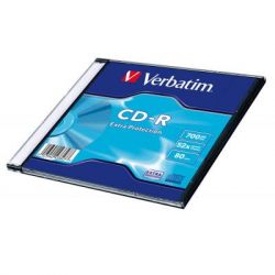  CD Verbatim CD-R 700Mb 52x 1 Slim Case (43347-1disk) -  2