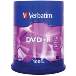  DVD Verbatim 4.7Gb 16X CakeBox 100 (43551) -  2