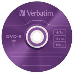  DVD Verbatim 4.7Gb 16X Slim case 5  Color (43557) -  3
