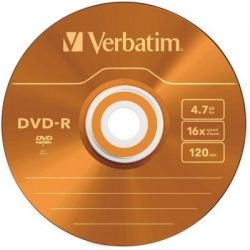  DVD Verbatim 4.7Gb 16X Slim case 5  Color (43557) -  5