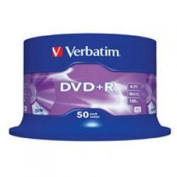 Диск DVD+R 50 Cake VERBATIM 4.7GB, 16X (43550)