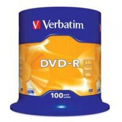  DVD-R 100 Verbatim, 4.7Gb, 16x, Cake Box (43549) -  1