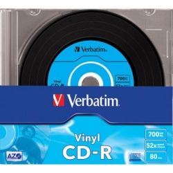 CD Verbatim 700Mb 52x Slim case Vinyl AZO (43426) -  2