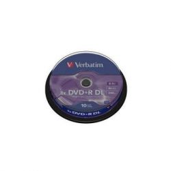  DVD Verbatim 8.5Gb 8x CakeBox 10  Matte Silver (43666)