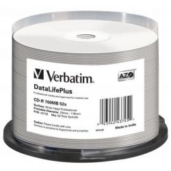  CD Verbatim 700Mb 52x Cake box Printable (43745)