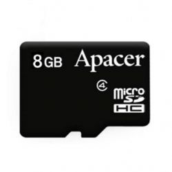 ����� ���'�� Apacer 8GB microSDHC Class4 w/o Adapter RP (AP8GMCSH4-RA)
