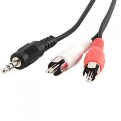 Кабель Audio DC3.5>2RCA mini-jack (M) > 2 тюльпани (M) Cablexpert 0.2 м (CCA-458/0.2) - Картинка 2