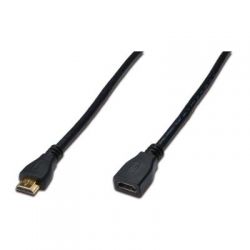 Digitus HDMI High speed + Ethernet (AM/AF)[3.0m, black] AK-330201-030-S