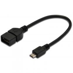   USB 2.0 Micro 5P to AF OTG 0.2m DIGITUS (AK-300309-002-S) -  1