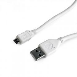 Кабель USB Micro 1,8 м Cablexpert CCP-mUSB2-AMBM-W-1M, белый