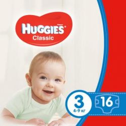 Подгузник Huggies Classic 3 Small 16 шт (5029053543086)
