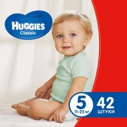 ϳ Huggies Classic 5 (11-25 ) Jumbo 42  (5029053543185)