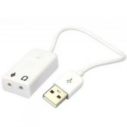 Звуковая карта USB 2.0, 7.1, Dynamode C-Media 108 White, 90 дБ, Xear 3D, Box (USB-SOUND7-WHITE)
