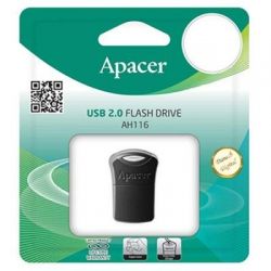 USB   Apacer 16GB AH116 Black USB 2.0 (AP16GAH116B-1) -  3