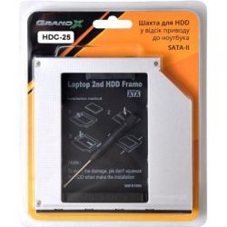 - Grand-X HDD 2.5'' to notebook 12.7 mm ODD SATA/mSATA (HDC-25N) -  3