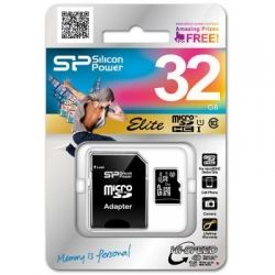   Silicon Power 32GB microSD Class 10 UHS-ISDR (SP032GBSTHBU1V10SP) -  2
