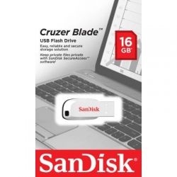 USB флеш накопитель SANDISK 16GB Cruzer Blade White USB 2.0 (SDCZ50C-016G-B35W) - Картинка 3