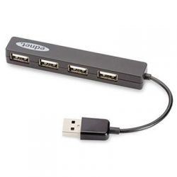 Digitus 4 , USB 2.0, Black 85040