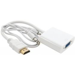 Кабель HDMI to VGA, 0,15 м, Extradigital, 30 AWG, Gold, PVC, Hi-Speed (KBH1645) - Картинка 2