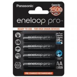  Panasonic Eneloop Pro AA 2500mAh NI-MH * 4 (BK-3HCDE/4BE)
