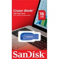 USB   SanDisk 16GB Cruzer Blade Blue Electric USB 2.0 (SDCZ50C-016G-B35BE) -  3
