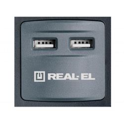    REAL-EL RS-8F USB CHARGE 3m, black (EL122300004) -  2