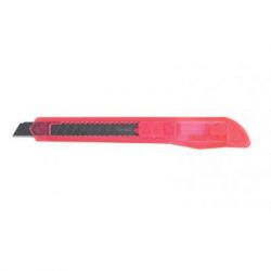 Нож канцелярский BUROMAX 9мм, transparent plastic, assorted colors, JOBMAX (BM.4631)