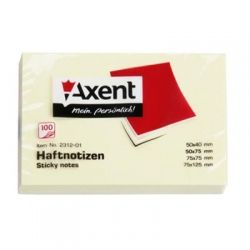    Axent with adhesive layer 50x75, 100sheets., pastel yellow (2312-01-) -  2