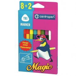  Centropen 2549 Magic, 10 (8 colors+ 2 erasers) (2549/10) -  1