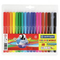  Centropen 7550/18 COLOUR WORLD, 18 colors (7550/18 )