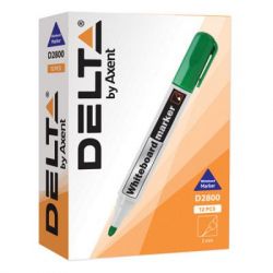  Delta by Axent Whiteboard D2800, 2 , round tip, green (D2800-04) -  2