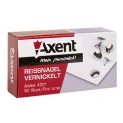Кнопки Axent nickel-plated, 50шт (4201-А) - Картинка 2