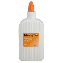 Клей Delta by Axent White glue, PVA, 200 мл, cap dispenser (D7123)