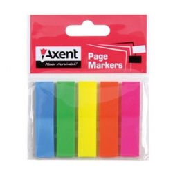 - Axent Plastic bookmarks 51250mm, 125, rectangles, neon colors (2440-01-) -  2