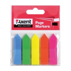 ������-�������� Axent Plastic bookmarks 5�12�50mm, 125��, arrows, neon colors mix (2440-02-�) - �������� 2