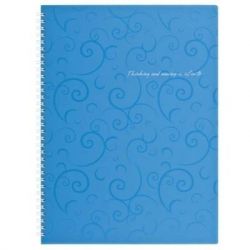  Buromax spiral side, 4, 80sheets, Barocco, square, blue (BM.2446-614)