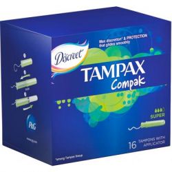 Тампоны Tampax Compak Super с апликатором 16 шт (4015400219712) - Картинка 1