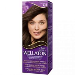 Крем-фарба для волосся Wellaton стійка 4/0 Темний шоколад (4056800023035)