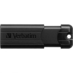 USB ���� ���������� Verbatim 64GB PinStripe Black USB 3.0 (49318)