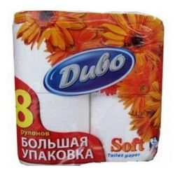 Туалетная бумага Диво Soft 2-слойная белая 8 шт (тп.дв8б)