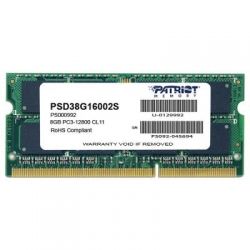 RAM SO-DIMM DDR3-1600 8GB PC3-12800 Patriot Original , CL11, (PSD38G16002S) -  1