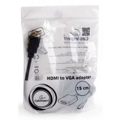  HDMI (M) - VGA (F), Cablexpert, Black, 15 ,     (A-HDMI-VGA-03) -  3