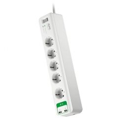    APC Essential SurgeArrest 5 outlets ++ 2 USB (5V, 2.4A) (PM5U-RS) -  3