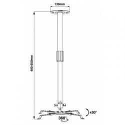 �������� ��� ��������� Walfix PB-15B Black, ������������ �� 12 ��, ��������� �� 360�, ����� 30 �, ������ �� ���� 400-650 �� - �������� 2