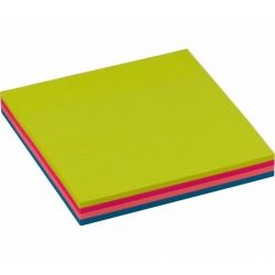 Бумага для заметок BUROMAX with adhesive layer 76х76мм, 100sheets, NEON colors mix (BM.2312-97)
