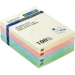    BUROMAX with adhesive layer 76102, 100sheets, pastel colors mix (BM.2313-99) -  2